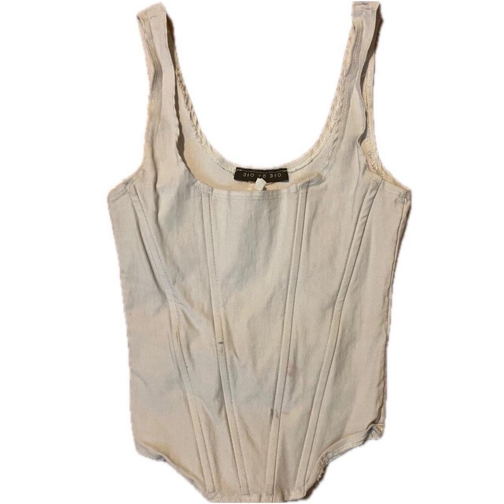 white corset top